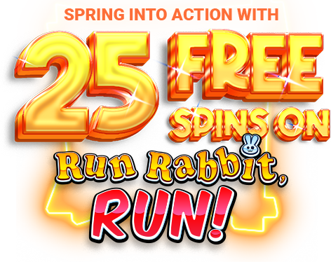 Play Kasino 25 Free Spins on Run Rabbit, Run
